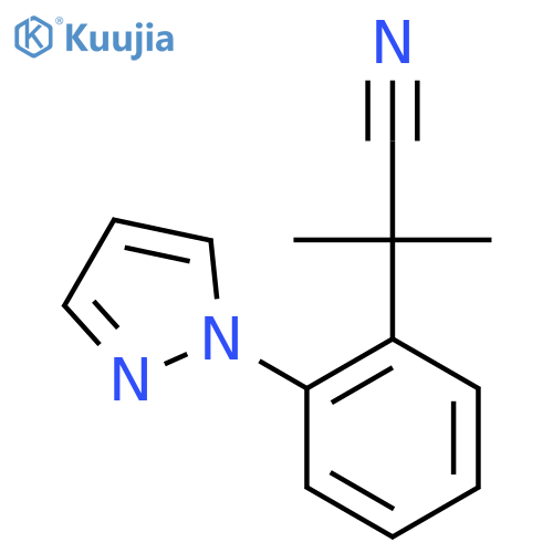 2-methyl-2-2-(1H-pyrazol-1-yl)phenylpropanenitrile structure