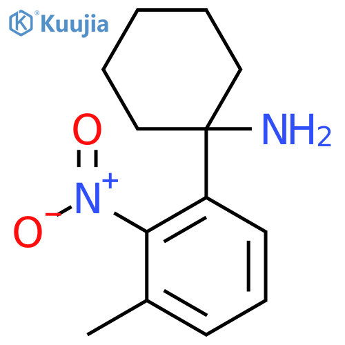 1-(3-methyl-2-nitrophenyl)cyclohexan-1-amine structure