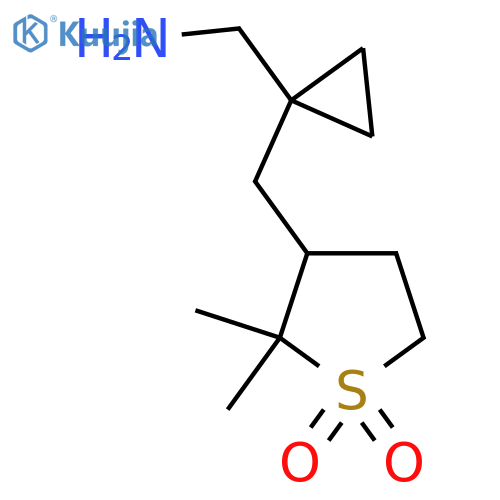 3-{1-(aminomethyl)cyclopropylmethyl}-2,2-dimethyl-1lambda6-thiolane-1,1-dione structure