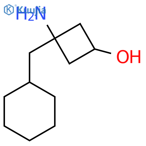 3-amino-3-(cyclohexylmethyl)cyclobutan-1-ol structure