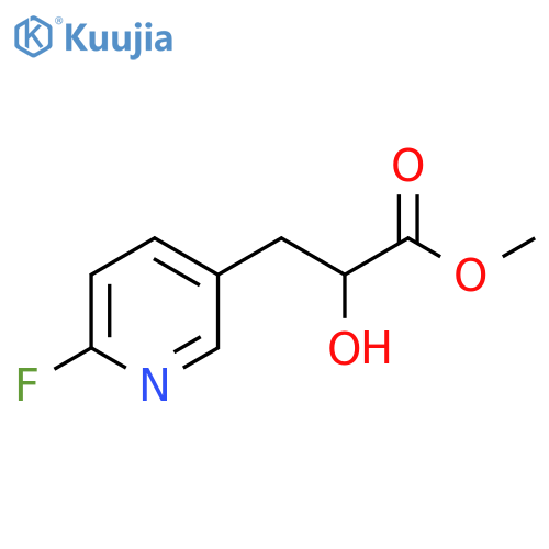 methyl 3-(6-fluoropyridin-3-yl)-2-hydroxypropanoate structure