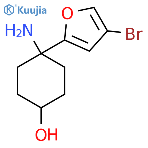 4-amino-4-(4-bromofuran-2-yl)cyclohexan-1-ol structure