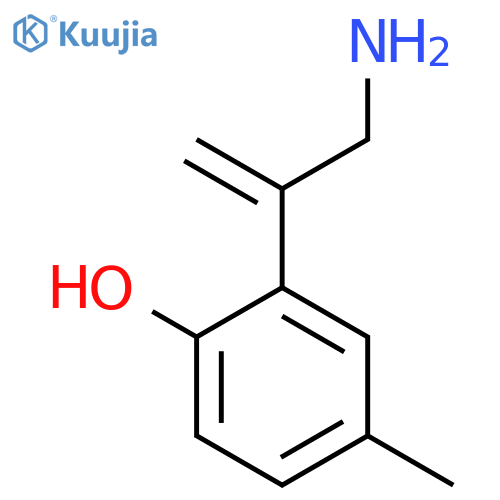 2-(3-aminoprop-1-en-2-yl)-4-methylphenol structure