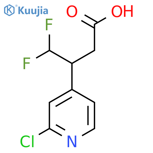 3-(2-chloropyridin-4-yl)-4,4-difluorobutanoic acid structure
