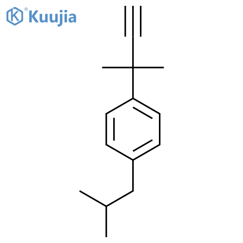 1-(2-methylbut-3-yn-2-yl)-4-(2-methylpropyl)benzene structure