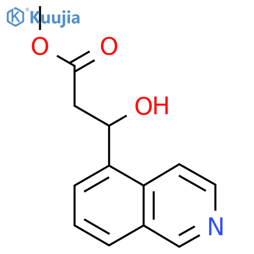 methyl 3-hydroxy-3-(isoquinolin-5-yl)propanoate structure