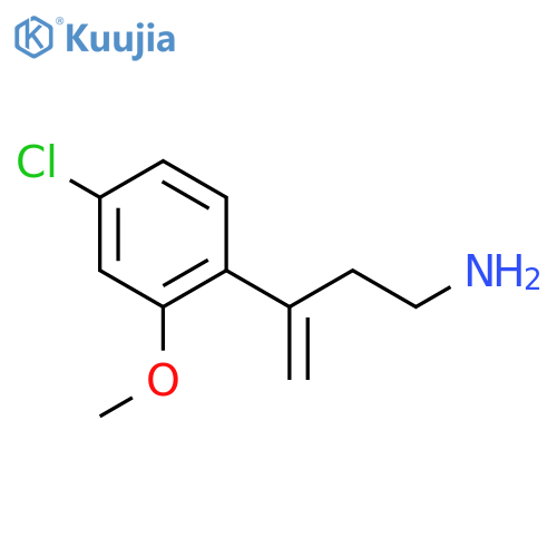 3-(4-chloro-2-methoxyphenyl)but-3-en-1-amine structure