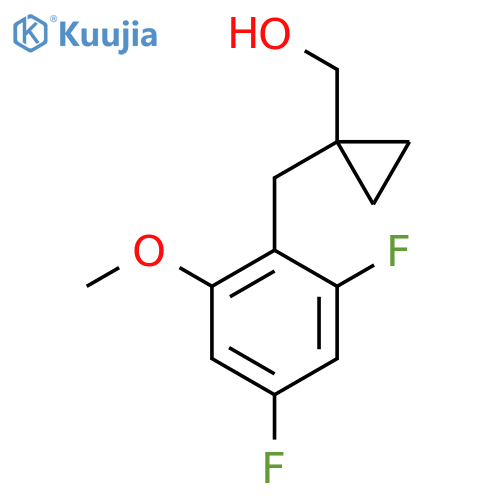{1-(2,4-difluoro-6-methoxyphenyl)methylcyclopropyl}methanol structure