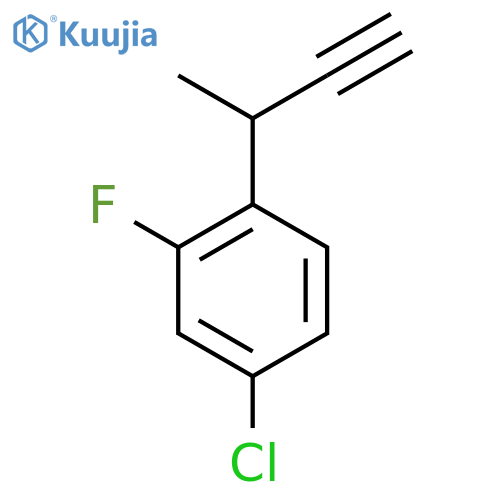 1-(but-3-yn-2-yl)-4-chloro-2-fluorobenzene structure