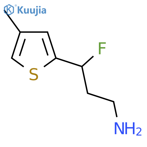 3-fluoro-3-(4-methylthiophen-2-yl)propan-1-amine structure