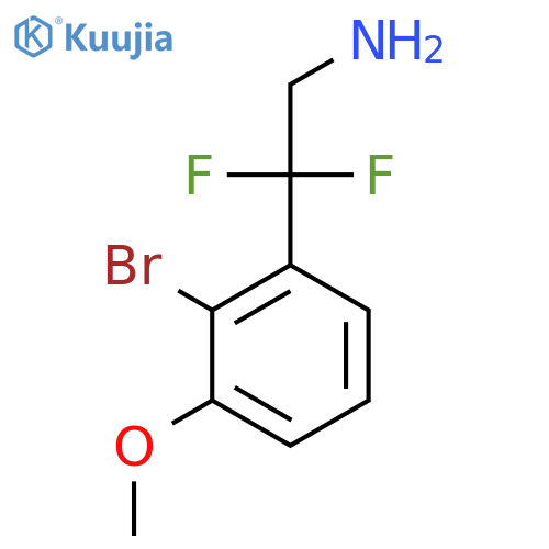 2-(2-bromo-3-methoxyphenyl)-2,2-difluoroethan-1-amine structure
