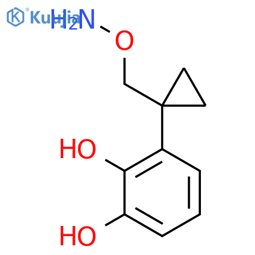 3-{1-(aminooxy)methylcyclopropyl}benzene-1,2-diol structure
