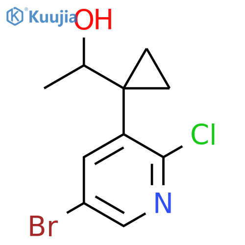1-1-(5-bromo-2-chloropyridin-3-yl)cyclopropylethan-1-ol structure