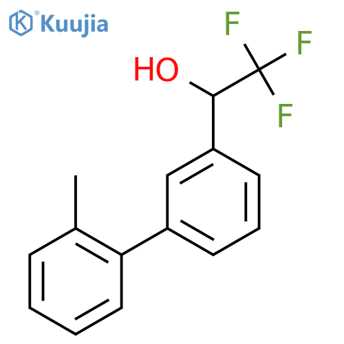 2,2,2-trifluoro-1-3-(2-methylphenyl)phenylethan-1-ol structure