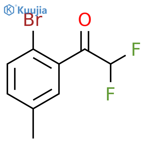 1-(2-bromo-5-methylphenyl)-2,2-difluoroethan-1-one structure