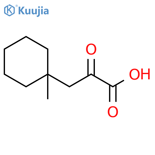 3-(1-methylcyclohexyl)-2-oxopropanoic acid structure