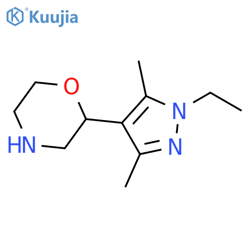 2-(1-ethyl-3,5-dimethyl-1H-pyrazol-4-yl)morpholine structure