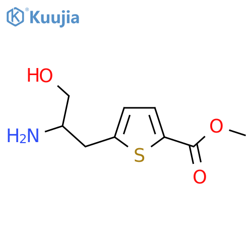 methyl 5-(2-amino-3-hydroxypropyl)thiophene-2-carboxylate structure