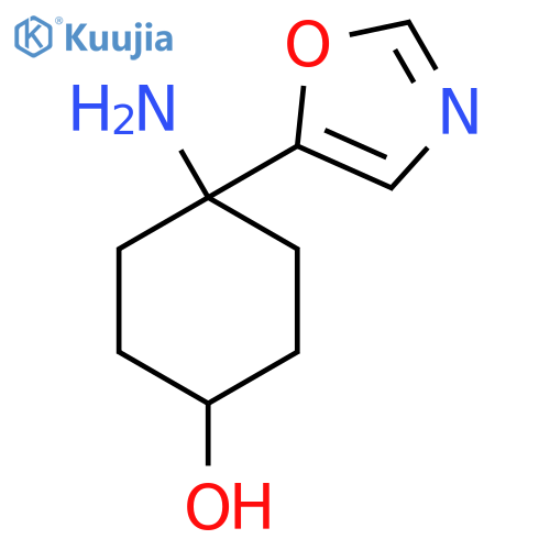 4-amino-4-(1,3-oxazol-5-yl)cyclohexan-1-ol structure