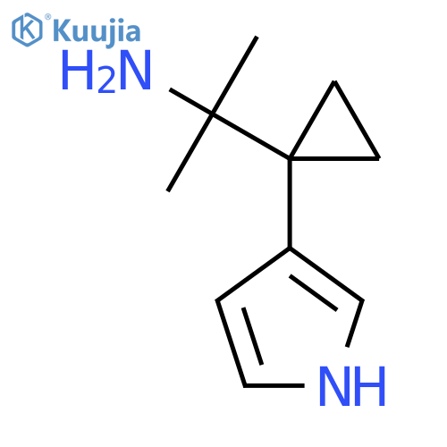 2-1-(1H-pyrrol-3-yl)cyclopropylpropan-2-amine structure