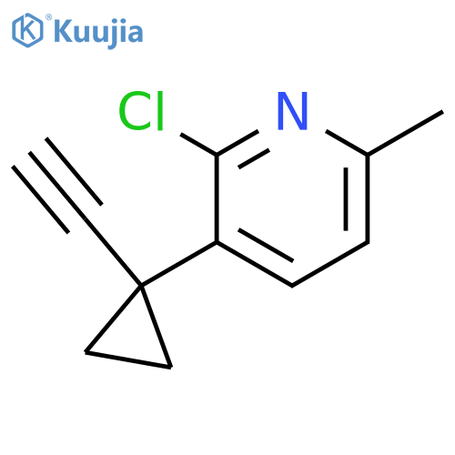 2-chloro-3-(1-ethynylcyclopropyl)-6-methylpyridine structure