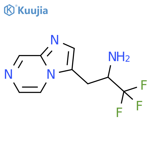 1,1,1-trifluoro-3-{imidazo1,2-apyrazin-3-yl}propan-2-amine structure