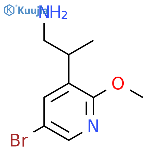 2-(5-bromo-2-methoxypyridin-3-yl)propan-1-amine structure
