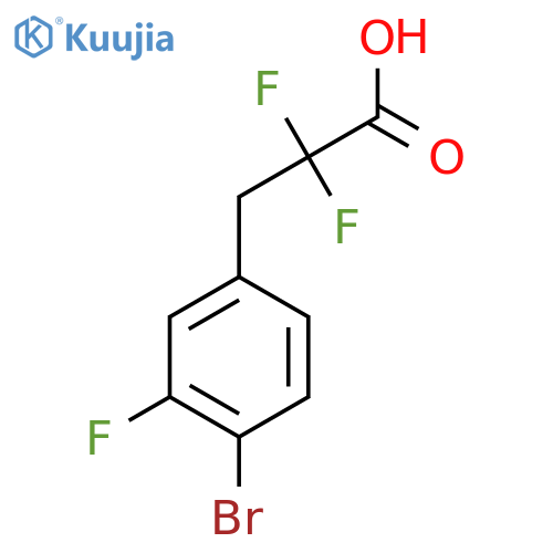 3-(4-Bromo-3-fluorophenyl)-2,2-difluoropropanoic acid structure