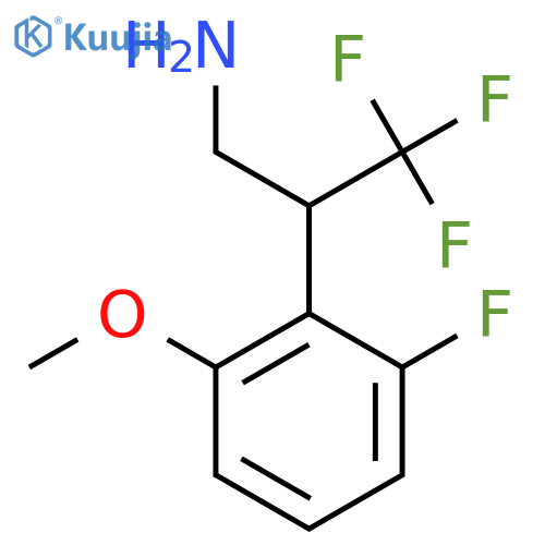 3,3,3-Trifluoro-2-(2-fluoro-6-methoxyphenyl)propan-1-amine structure