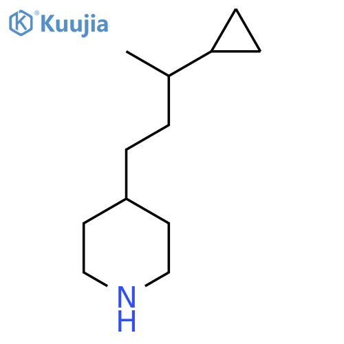 4-(3-cyclopropylbutyl)piperidine structure