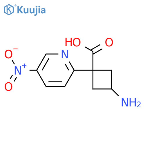 3-amino-1-(5-nitropyridin-2-yl)cyclobutane-1-carboxylic acid structure