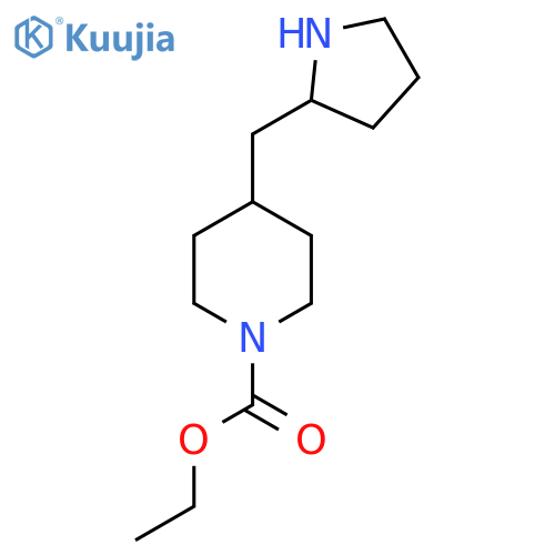 ethyl 4-(pyrrolidin-2-yl)methylpiperidine-1-carboxylate structure