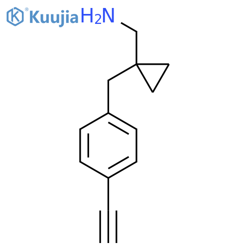 {1-(4-ethynylphenyl)methylcyclopropyl}methanamine structure