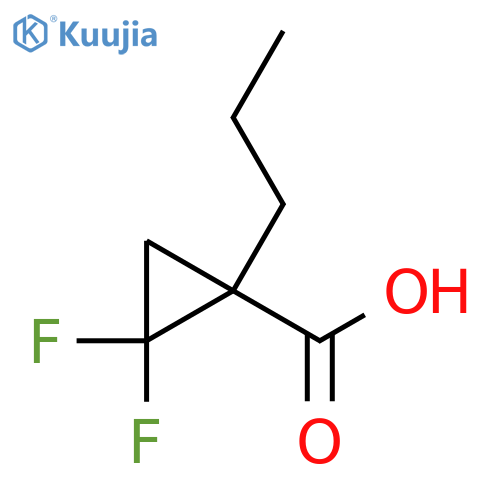 2,2-difluoro-1-propylcyclopropane-1-carboxylic acid structure