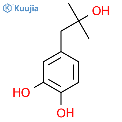 4-(2-hydroxy-2-methylpropyl)benzene-1,2-diol structure