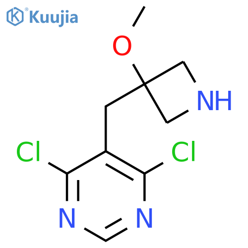 4,6-dichloro-5-(3-methoxyazetidin-3-yl)methylpyrimidine structure