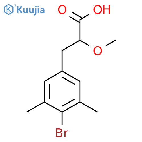3-(4-bromo-3,5-dimethylphenyl)-2-methoxypropanoic acid structure