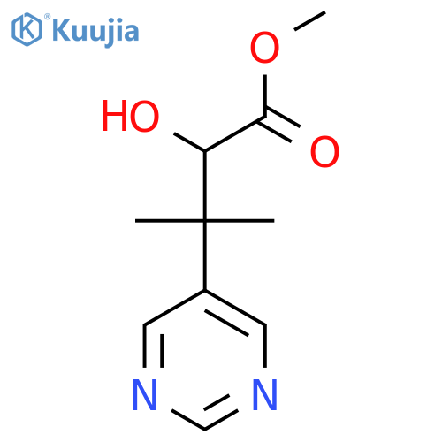 methyl 2-hydroxy-3-methyl-3-(pyrimidin-5-yl)butanoate structure
