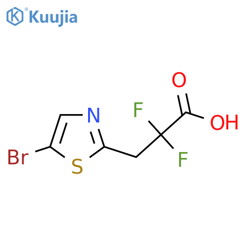 3-(5-bromo-1,3-thiazol-2-yl)-2,2-difluoropropanoic acid structure