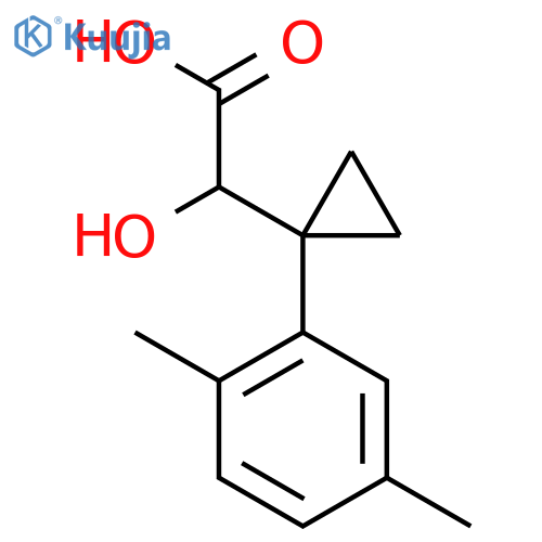 2-1-(2,5-dimethylphenyl)cyclopropyl-2-hydroxyacetic acid structure