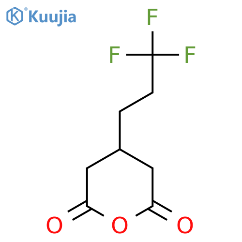 4-(3,3,3-trifluoropropyl)oxane-2,6-dione structure