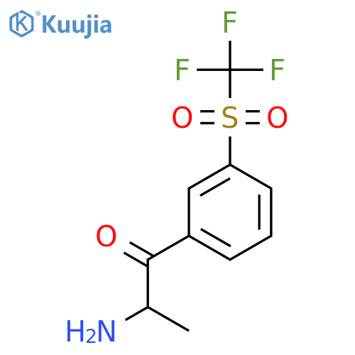 2-amino-1-(3-trifluoromethanesulfonylphenyl)propan-1-one structure