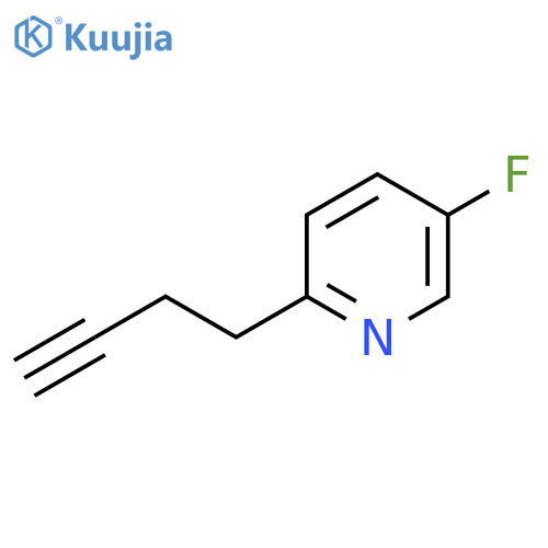 2-(but-3-yn-1-yl)-5-fluoropyridine structure