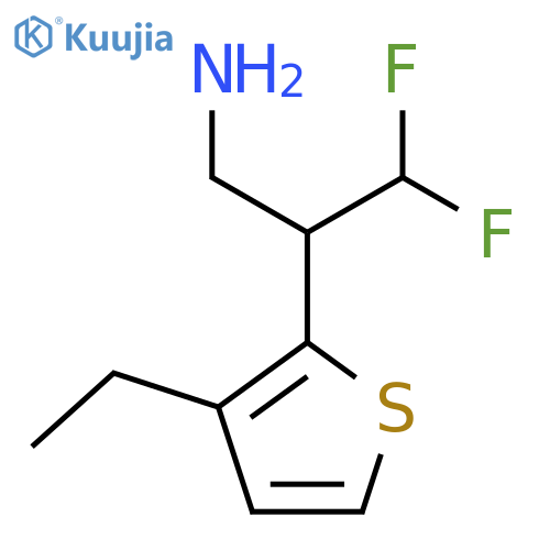 2-(3-ethylthiophen-2-yl)-3,3-difluoropropan-1-amine structure