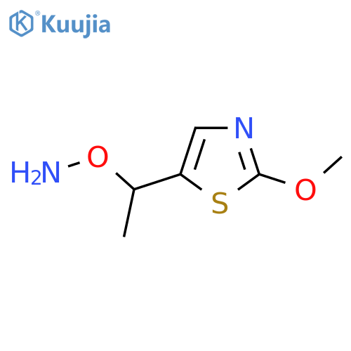O-1-(2-methoxy-1,3-thiazol-5-yl)ethylhydroxylamine structure