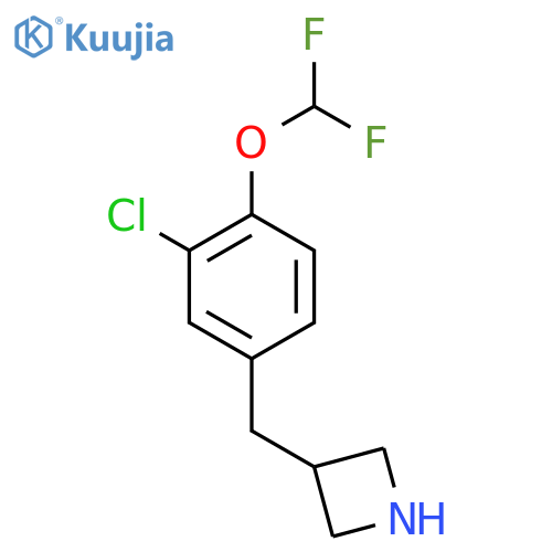 3-{[3-Chloro-4-(difluoromethoxy)phenyl]methyl}azetidine structure