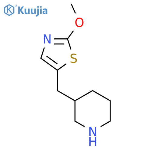 3-(2-methoxy-1,3-thiazol-5-yl)methylpiperidine structure