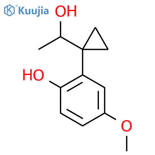 2-1-(1-hydroxyethyl)cyclopropyl-4-methoxyphenol structure