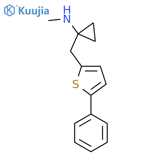N-methyl-1-(5-phenylthiophen-2-yl)methylcyclopropan-1-amine structure