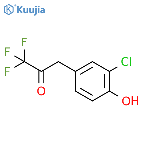 3-(3-chloro-4-hydroxyphenyl)-1,1,1-trifluoropropan-2-one structure